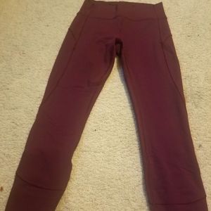 Lululemon maroon leggings mid-rise